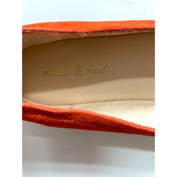Violet & Red Leather Suede Ballet Flat Orange Size 7.5 NEW - Picture 6 of 7